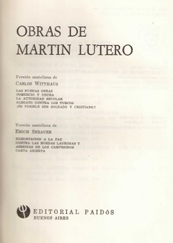 Obras de Martín Lutero